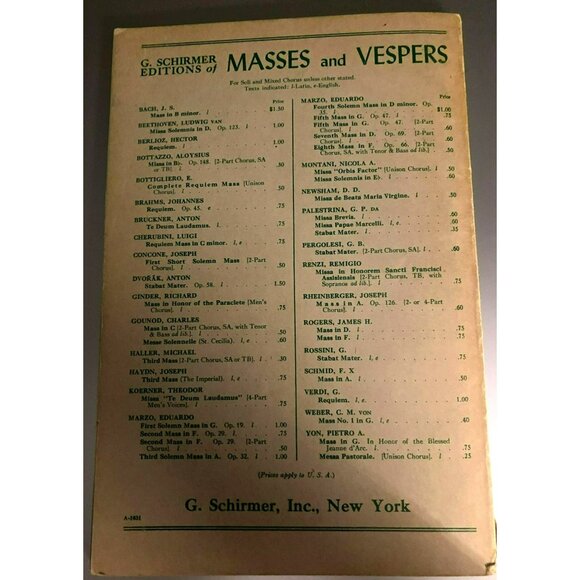 Vintage STABAT MATER By Gioacchino Rossini For Soli & Chorus With Piano Accompan - Picture 6 of 6